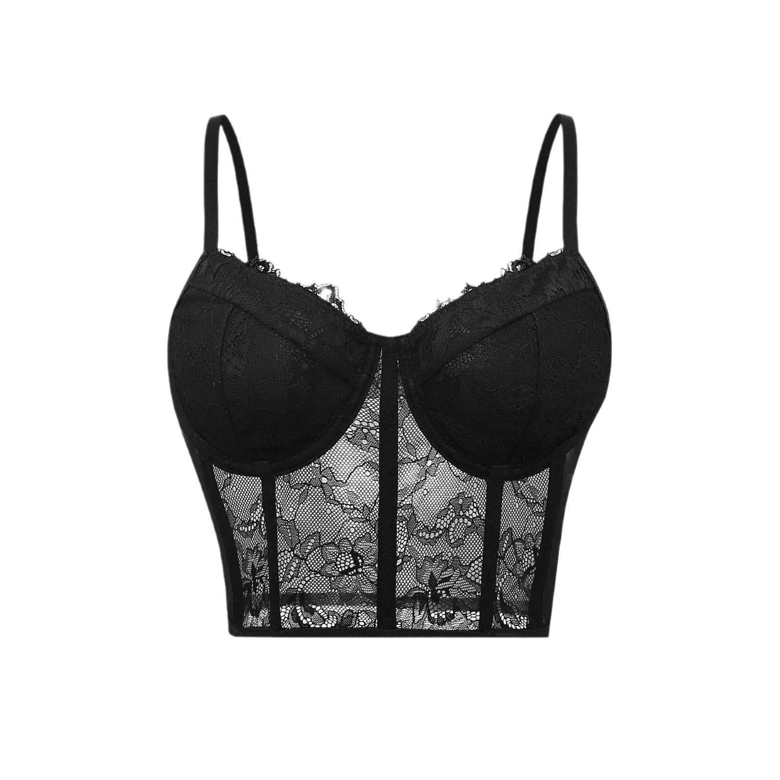 Sexy Black Semi Transparent Br - огляд і ціна Sheer Mesh Bra