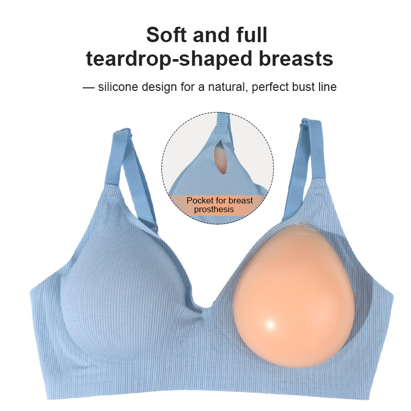 Silicone Breast Mastectomy Bra - огляд і ціна Mastectomy Bra Pocket