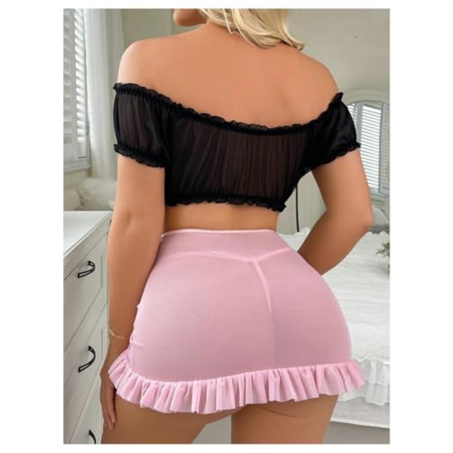 Sexy Lingerie Set for Women Sh - огляд і ціна Sheer Mesh Bra