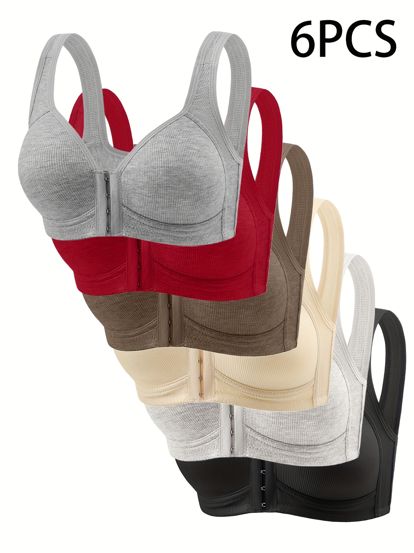 6-Pack Women's Elegant Wire-Fr - огляд і ціна Wirefree Bra Comfort