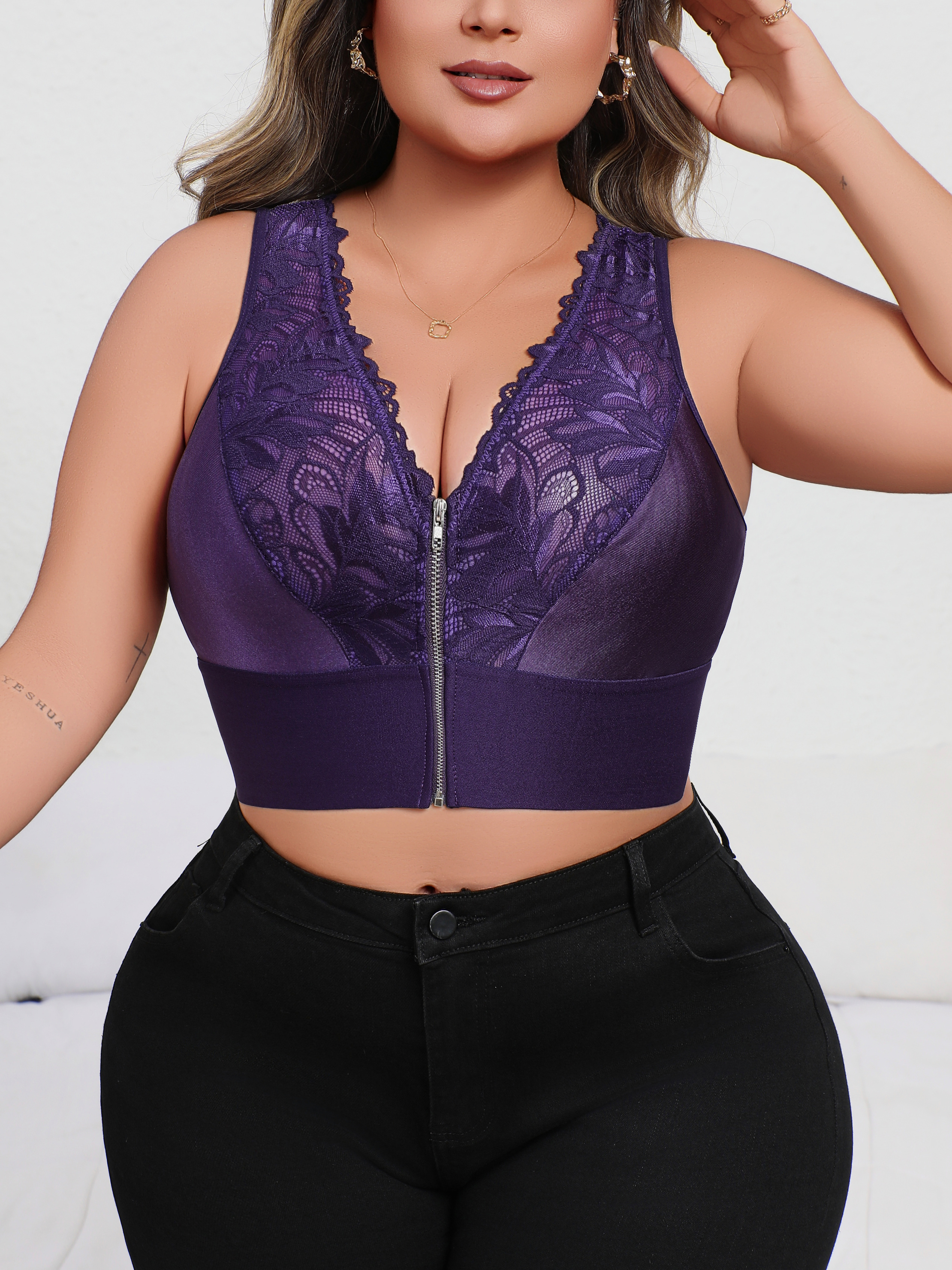 New Arrival Plus Size Sexy Pur - огляд і ціна Plunge Bra Push Up