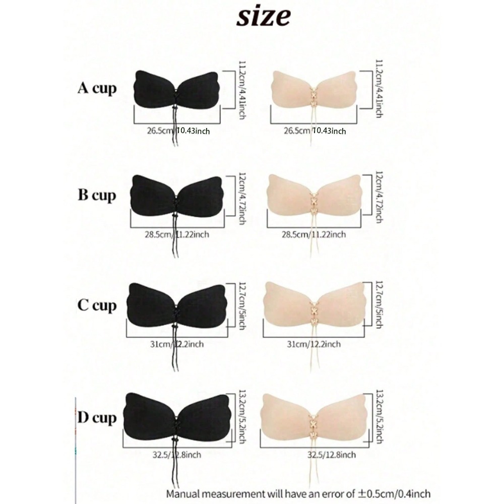 1/2pcs Wing-Shaped Adhesive Br - огляд і ціна Push Up Bra Silicone