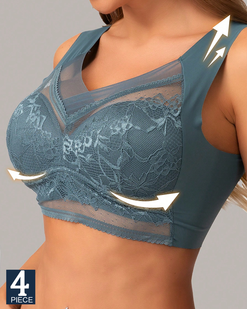 4Pcs Plus Size Women Seamless  - огляд і ціна Minimizer Bra Women