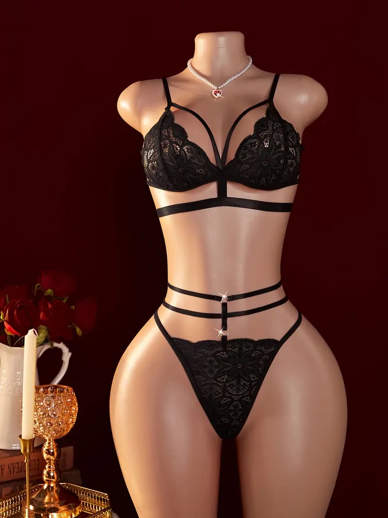 S- XXL Women's Sexy Contrast L - огляд і ціна Sheer Mesh Bra